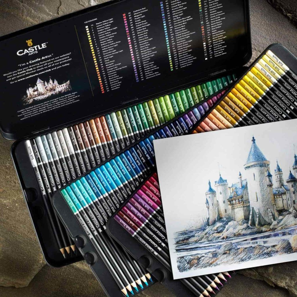 Castle Art Supplies 120 Colored Pencils 120 Count (Pack of 1), Multicolour