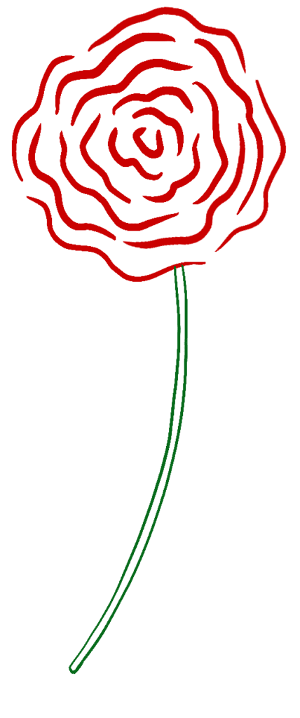 how to draw simple roses